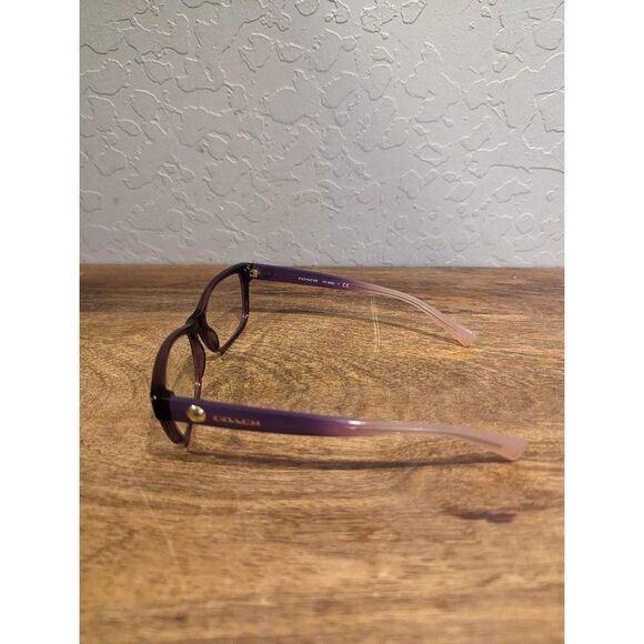 COACH, HC6082, Color 5351 Crys Plum/Crys Plum Blush Grad, glasses - Picture 4 of 9